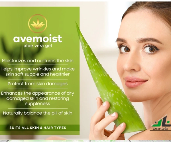 Jasco Labs Avemoist Aloevera Gel with Pure Aloe vera & Vitamin E for Skin & Hair - 120 ml